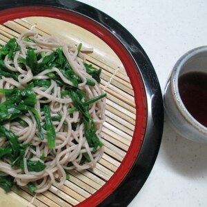 薬味なくても美味しい☆栃木☆ざるニラ蕎麦